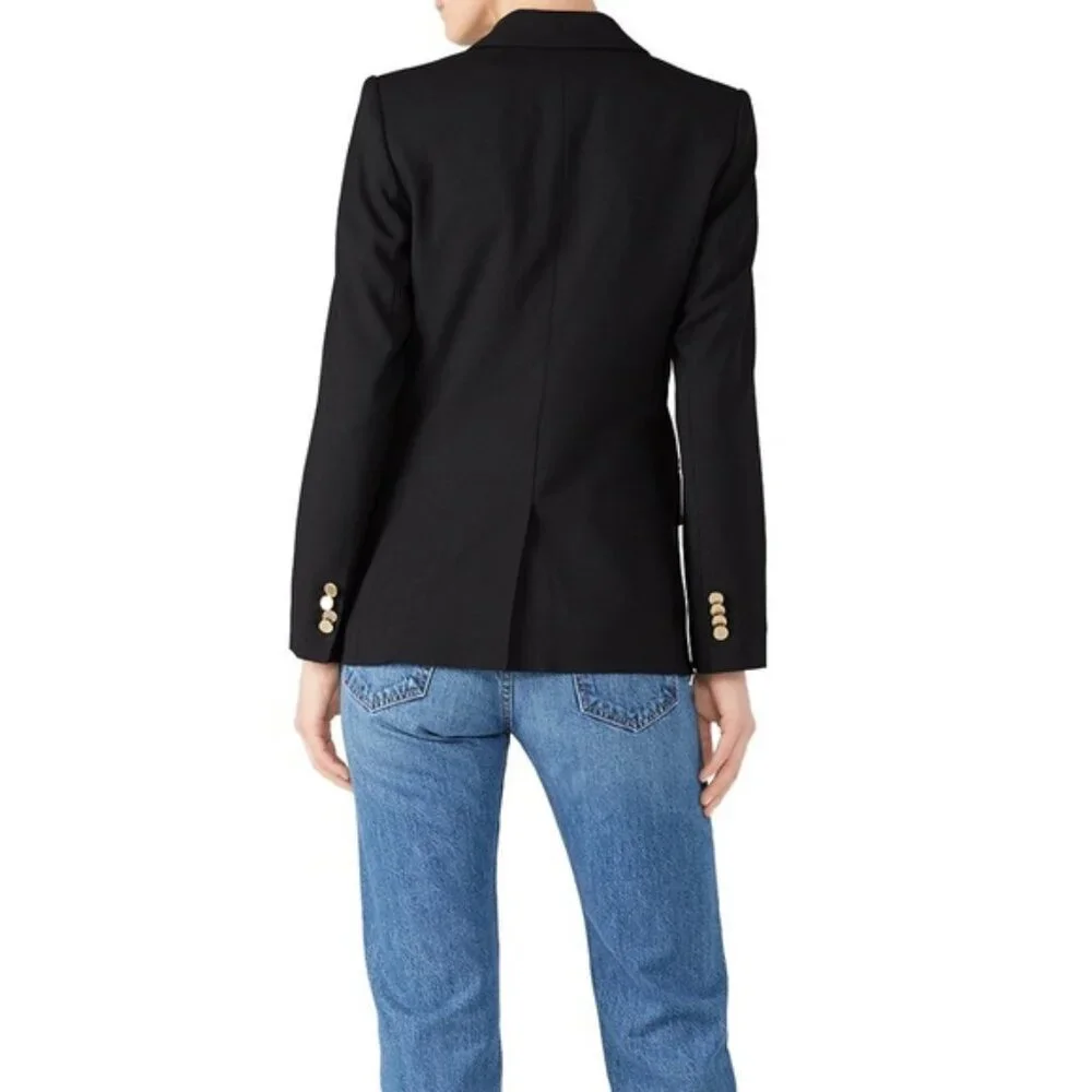 Club Monaco Borrem Blazer black single breasted 2 wool blend